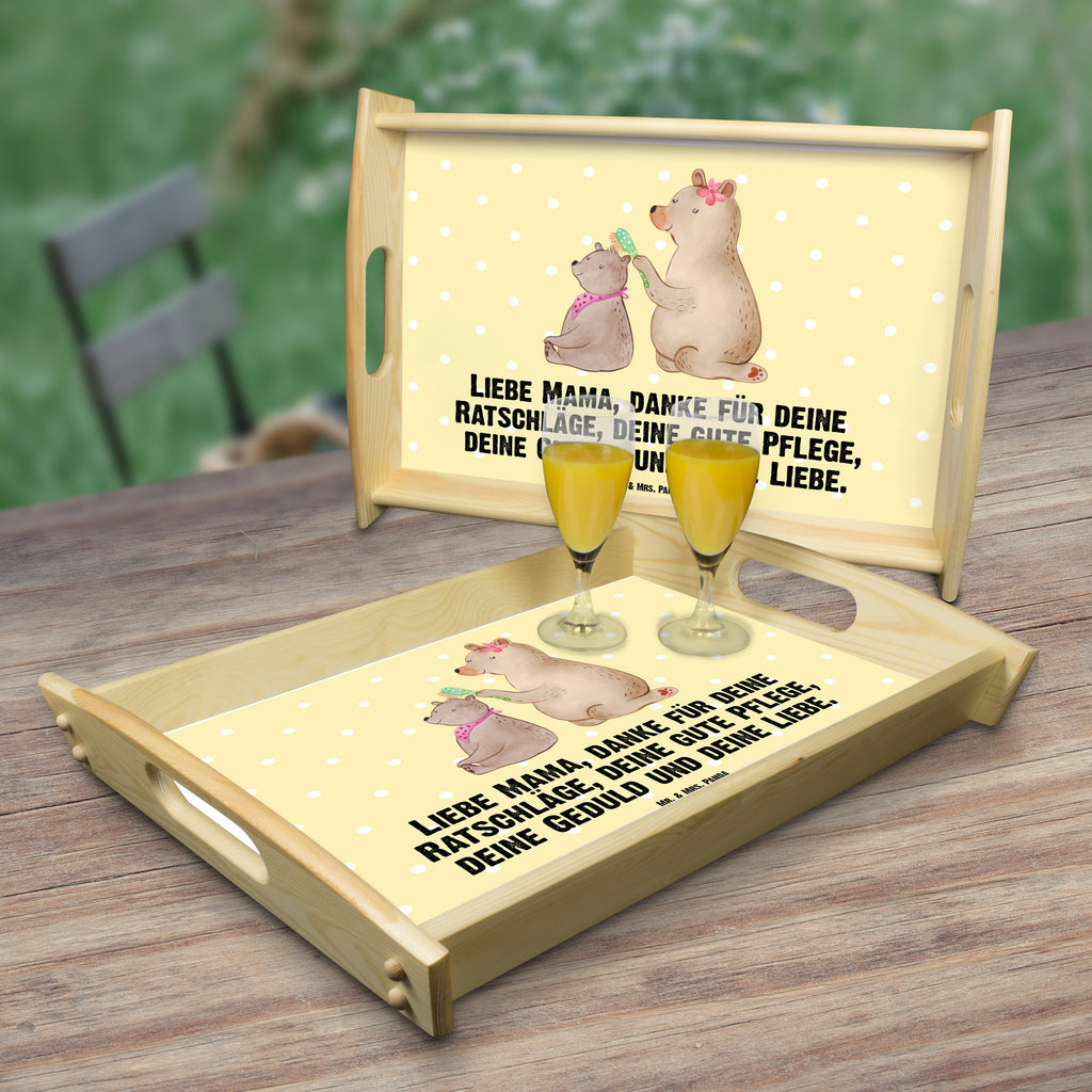 Serviertablett Bär mit Kind Tablett, Holztablett, Küchentablett, Dekotablett, Frühstückstablett, Familie, Vatertag, Muttertag, Bruder, Schwester, Mama, Papa, Oma, Opa, Geschenk, Mutti, Mutter