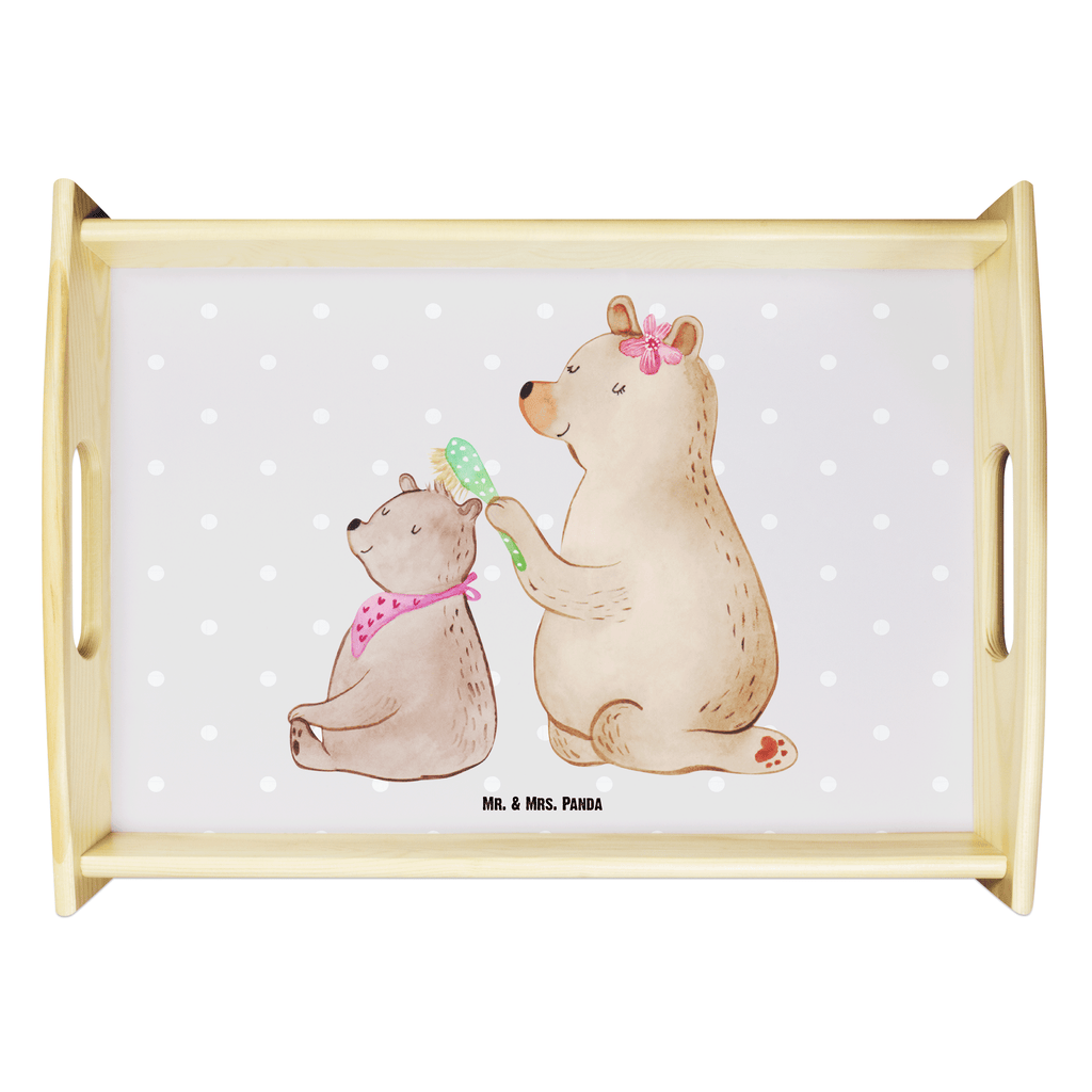 Serviertablett Bär mit Kind Tablett, Holztablett, Küchentablett, Dekotablett, Frühstückstablett, Familie, Vatertag, Muttertag, Bruder, Schwester, Mama, Papa, Oma, Opa, Geschenk, Mutti, Mutter
