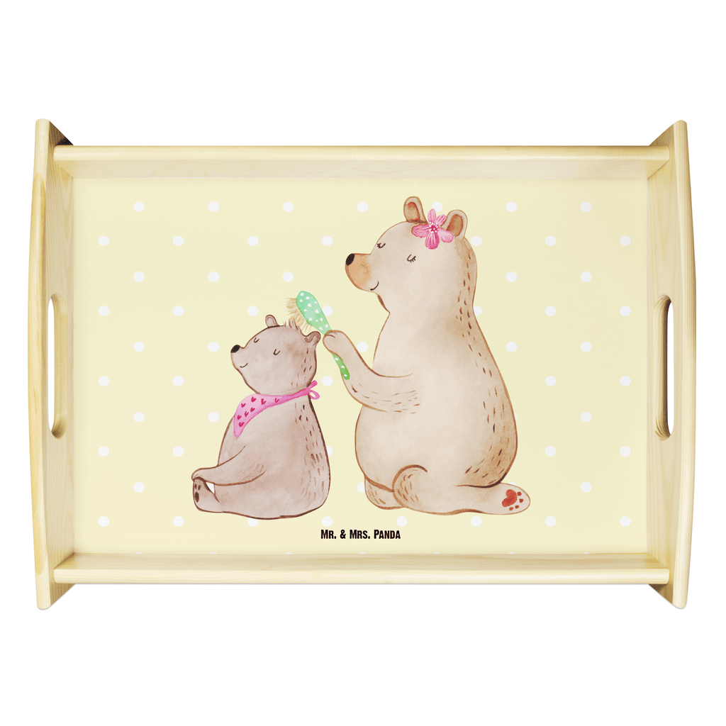 Serviertablett Bär mit Kind Tablett, Holztablett, Küchentablett, Dekotablett, Frühstückstablett, Familie, Vatertag, Muttertag, Bruder, Schwester, Mama, Papa, Oma, Opa, Geschenk, Mutti, Mutter