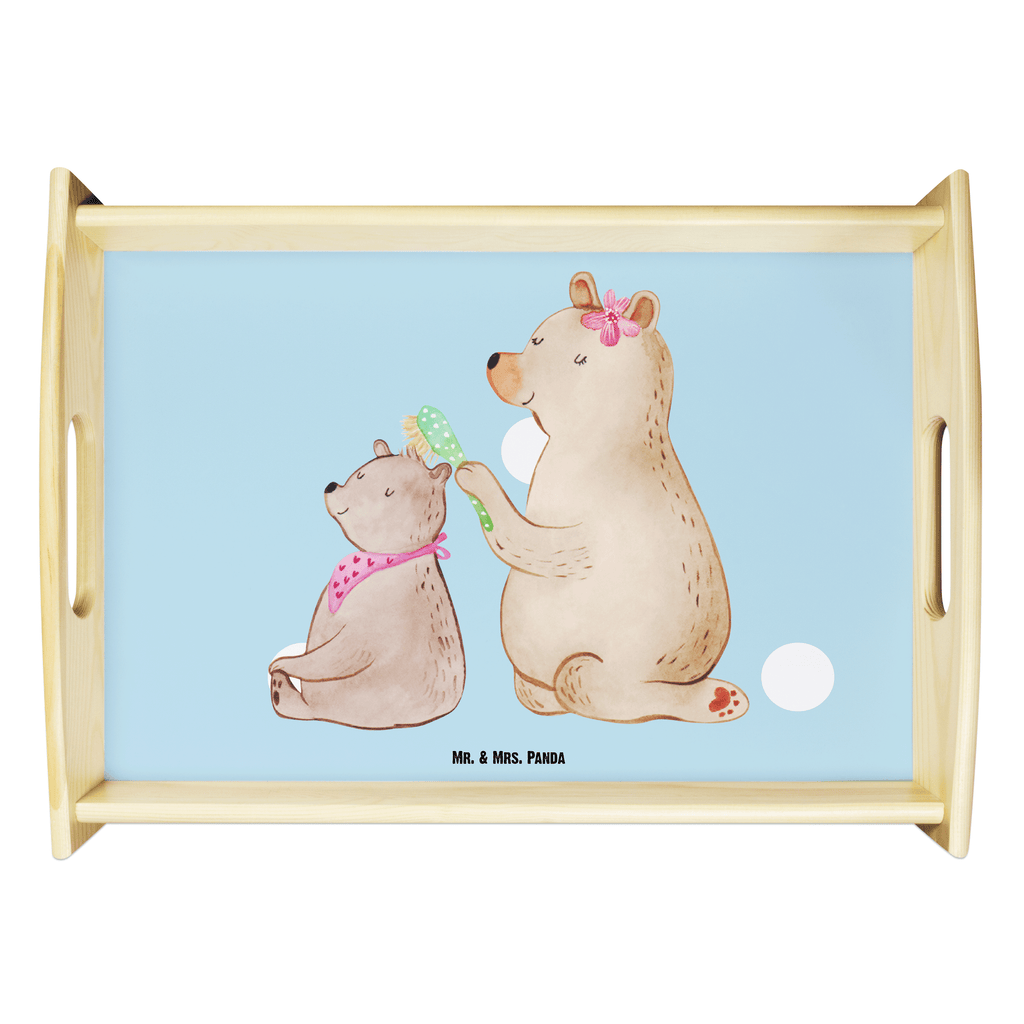 Serviertablett Bär mit Kind Tablett, Holztablett, Küchentablett, Dekotablett, Frühstückstablett, Familie, Vatertag, Muttertag, Bruder, Schwester, Mama, Papa, Oma, Opa, Geschenk, Mutti, Mutter