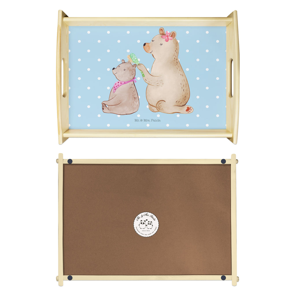 Serviertablett Bär mit Kind Tablett, Holztablett, Küchentablett, Dekotablett, Frühstückstablett, Familie, Vatertag, Muttertag, Bruder, Schwester, Mama, Papa, Oma, Opa, Geschenk, Mutti, Mutter
