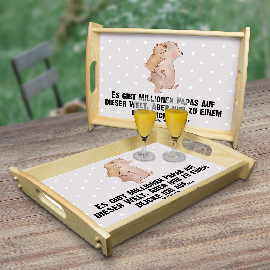 Serviertablett Papa Bär Tablett, Holztablett, Küchentablett, Dekotablett, Frühstückstablett, Familie, Vatertag, Muttertag, Bruder, Schwester, Mama, Papa, Oma, Opa, Geschenk, Vater, Papi, Vati, Onkel, Geburtstag