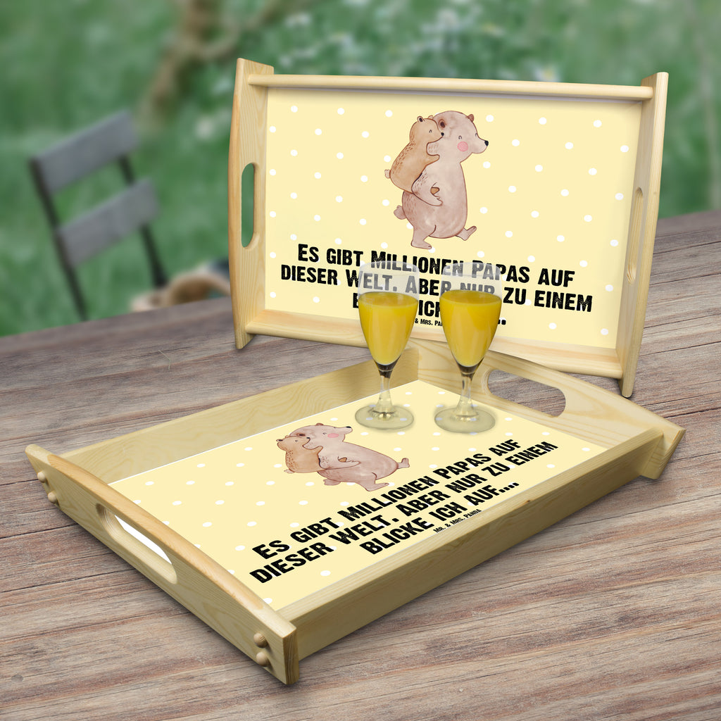 Serviertablett Papa Bär Tablett, Holztablett, Küchentablett, Dekotablett, Frühstückstablett, Familie, Vatertag, Muttertag, Bruder, Schwester, Mama, Papa, Oma, Opa, Geschenk, Vater, Papi, Vati, Onkel, Geburtstag