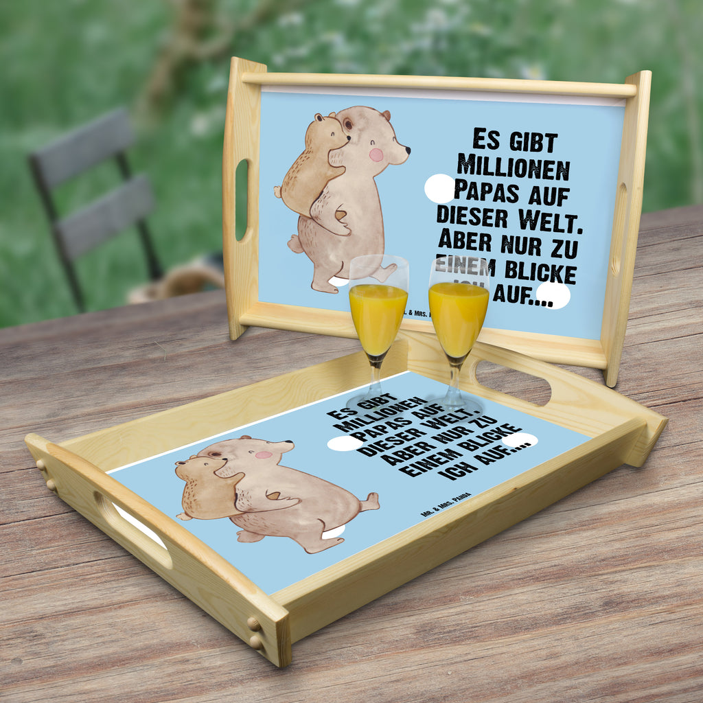 Serviertablett Papa Bär Tablett, Holztablett, Küchentablett, Dekotablett, Frühstückstablett, Familie, Vatertag, Muttertag, Bruder, Schwester, Mama, Papa, Oma, Opa, Geschenk, Vater, Papi, Vati, Onkel, Geburtstag