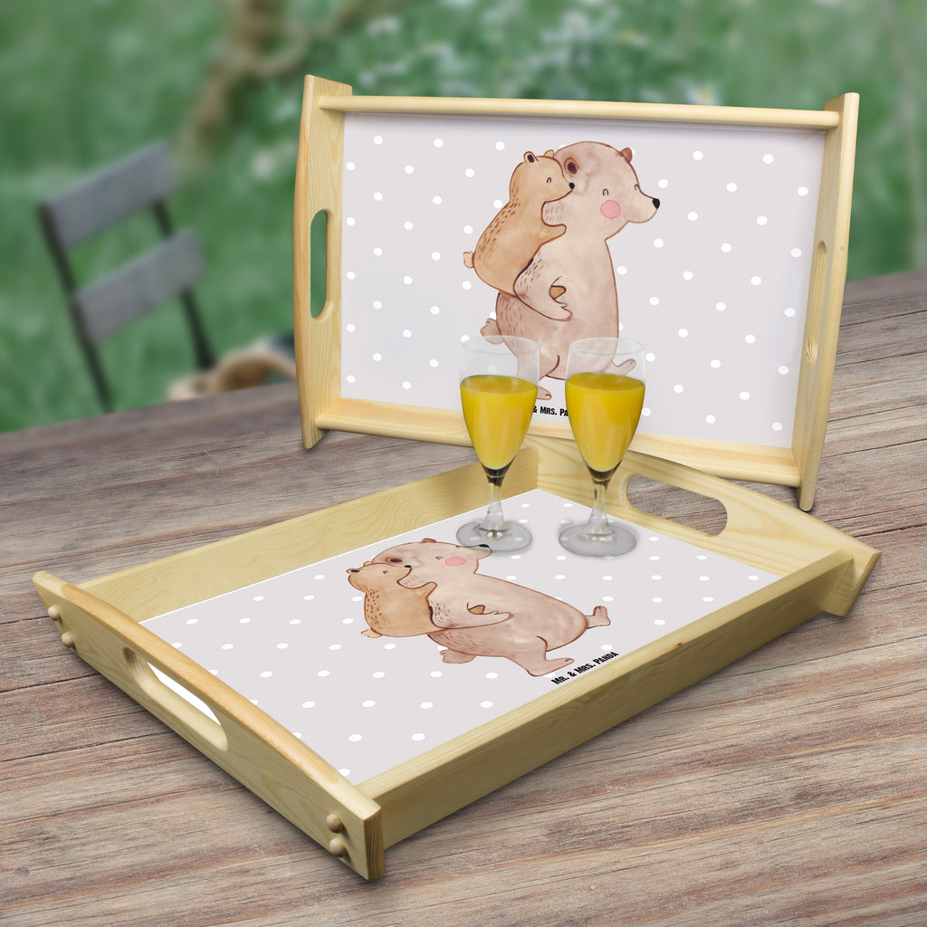 Serviertablett Papa Bär Tablett, Holztablett, Küchentablett, Dekotablett, Frühstückstablett, Familie, Vatertag, Muttertag, Bruder, Schwester, Mama, Papa, Oma, Opa, Geschenk, Vater, Papi, Vati, Onkel, Geburtstag