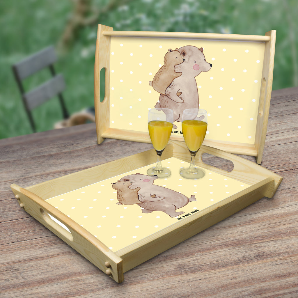 Serviertablett Papa Bär Tablett, Holztablett, Küchentablett, Dekotablett, Frühstückstablett, Familie, Vatertag, Muttertag, Bruder, Schwester, Mama, Papa, Oma, Opa, Geschenk, Vater, Papi, Vati, Onkel, Geburtstag