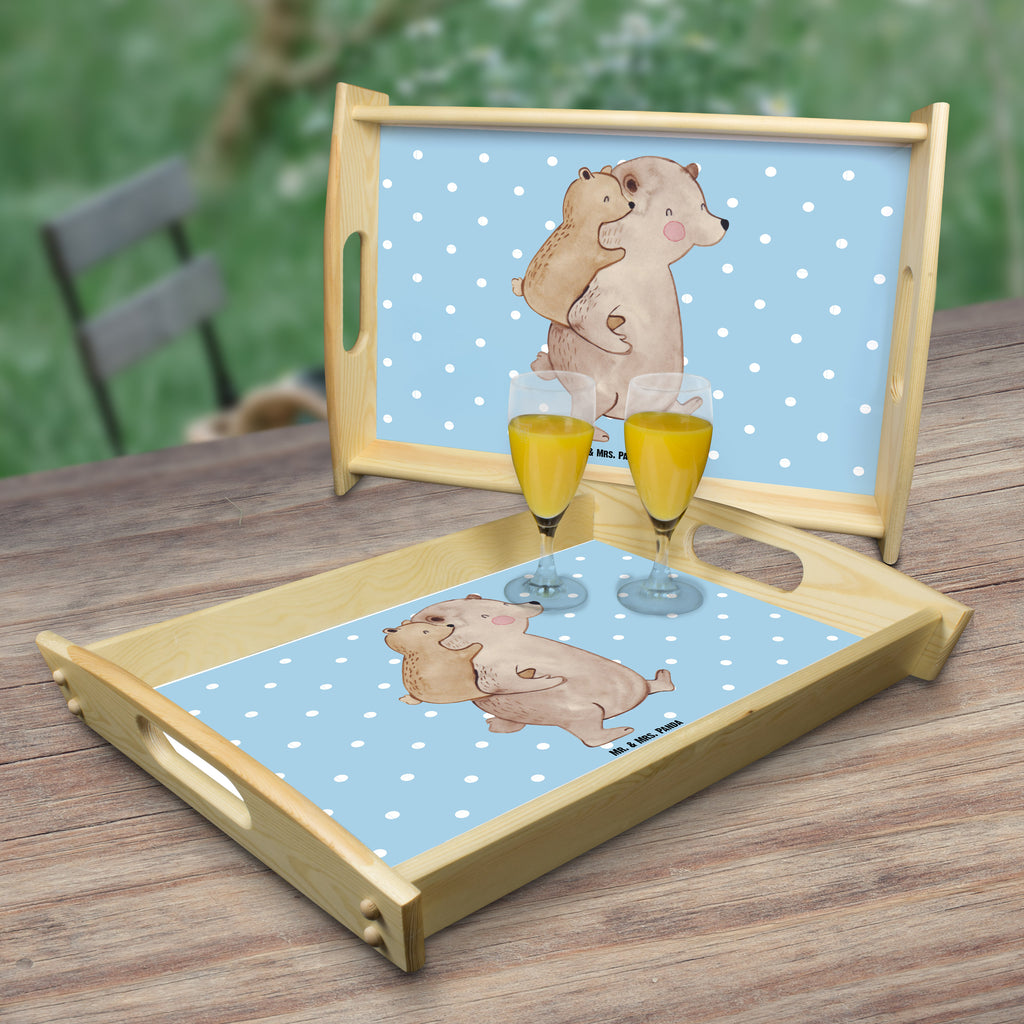 Serviertablett Papa Bär Tablett, Holztablett, Küchentablett, Dekotablett, Frühstückstablett, Familie, Vatertag, Muttertag, Bruder, Schwester, Mama, Papa, Oma, Opa, Geschenk, Vater, Papi, Vati, Onkel, Geburtstag