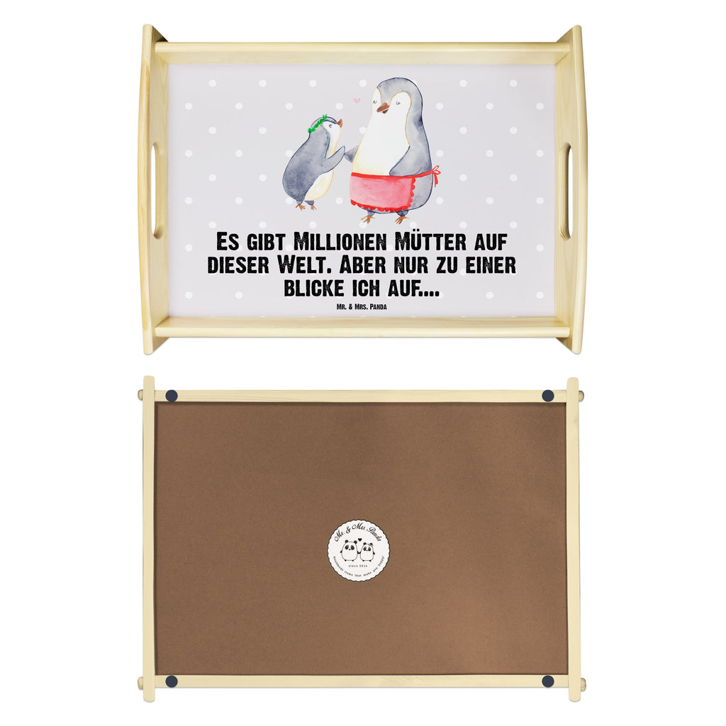 Serviertablett Pinguin mit Kind Tablett, Holztablett, Küchentablett, Dekotablett, Frühstückstablett, Familie, Vatertag, Muttertag, Bruder, Schwester, Mama, Papa, Oma, Opa, Geschenk, Mami, Mutti, Mutter, Geburststag