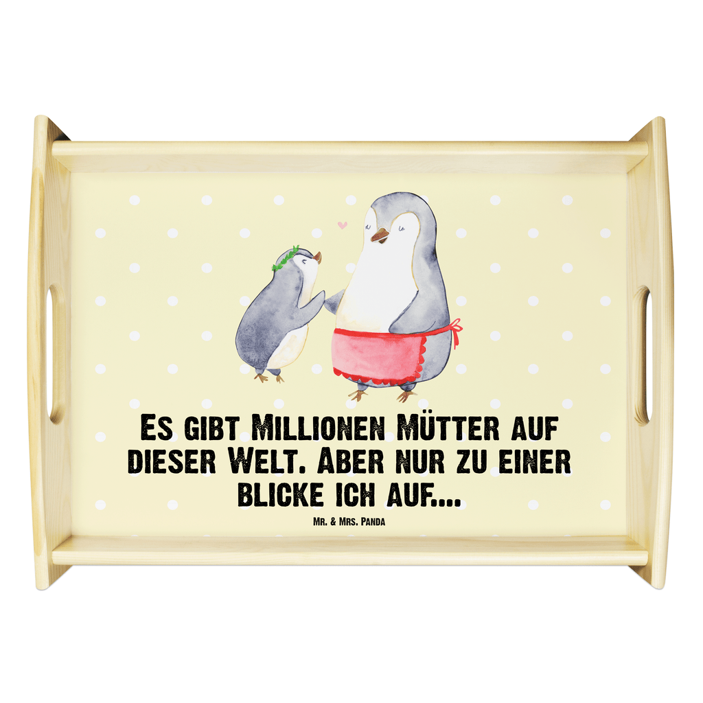 Serviertablett Pinguin mit Kind Tablett, Holztablett, Küchentablett, Dekotablett, Frühstückstablett, Familie, Vatertag, Muttertag, Bruder, Schwester, Mama, Papa, Oma, Opa, Geschenk, Mami, Mutti, Mutter, Geburststag