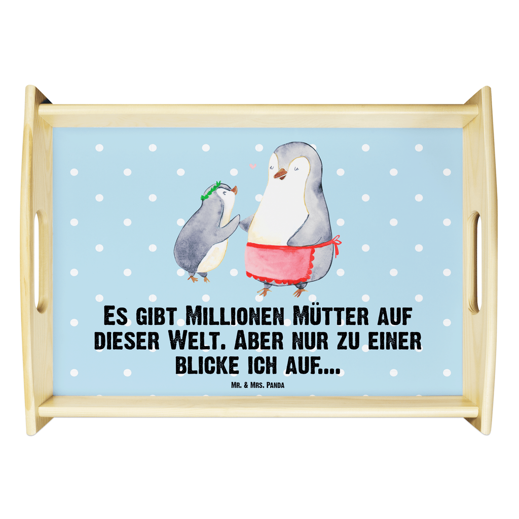 Serviertablett Pinguin mit Kind Tablett, Holztablett, Küchentablett, Dekotablett, Frühstückstablett, Familie, Vatertag, Muttertag, Bruder, Schwester, Mama, Papa, Oma, Opa, Geschenk, Mami, Mutti, Mutter, Geburststag
