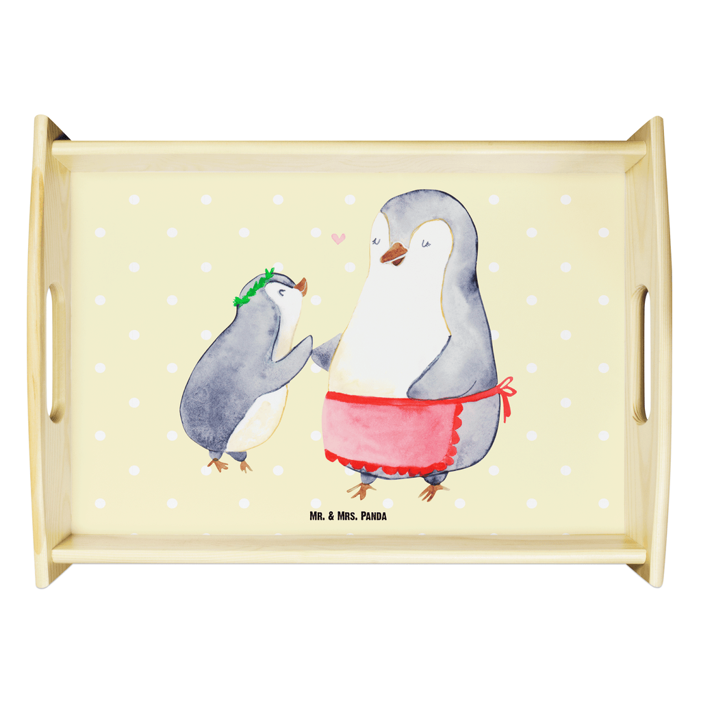 Serviertablett Pinguin mit Kind Tablett, Holztablett, Küchentablett, Dekotablett, Frühstückstablett, Familie, Vatertag, Muttertag, Bruder, Schwester, Mama, Papa, Oma, Opa, Geschenk, Mami, Mutti, Mutter, Geburststag
