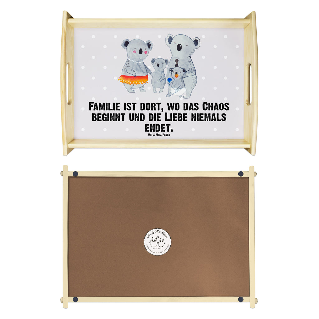 Serviertablett Koala Familie Tablett, Holztablett, Küchentablett, Dekotablett, Frühstückstablett, Familie, Vatertag, Muttertag, Bruder, Schwester, Mama, Papa, Oma, Opa, Koala, Koalas, Family, Kinder, Geschwister, Familienleben