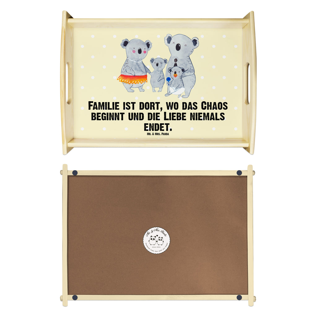 Serviertablett Koala Familie Tablett, Holztablett, Küchentablett, Dekotablett, Frühstückstablett, Familie, Vatertag, Muttertag, Bruder, Schwester, Mama, Papa, Oma, Opa, Koala, Koalas, Family, Kinder, Geschwister, Familienleben