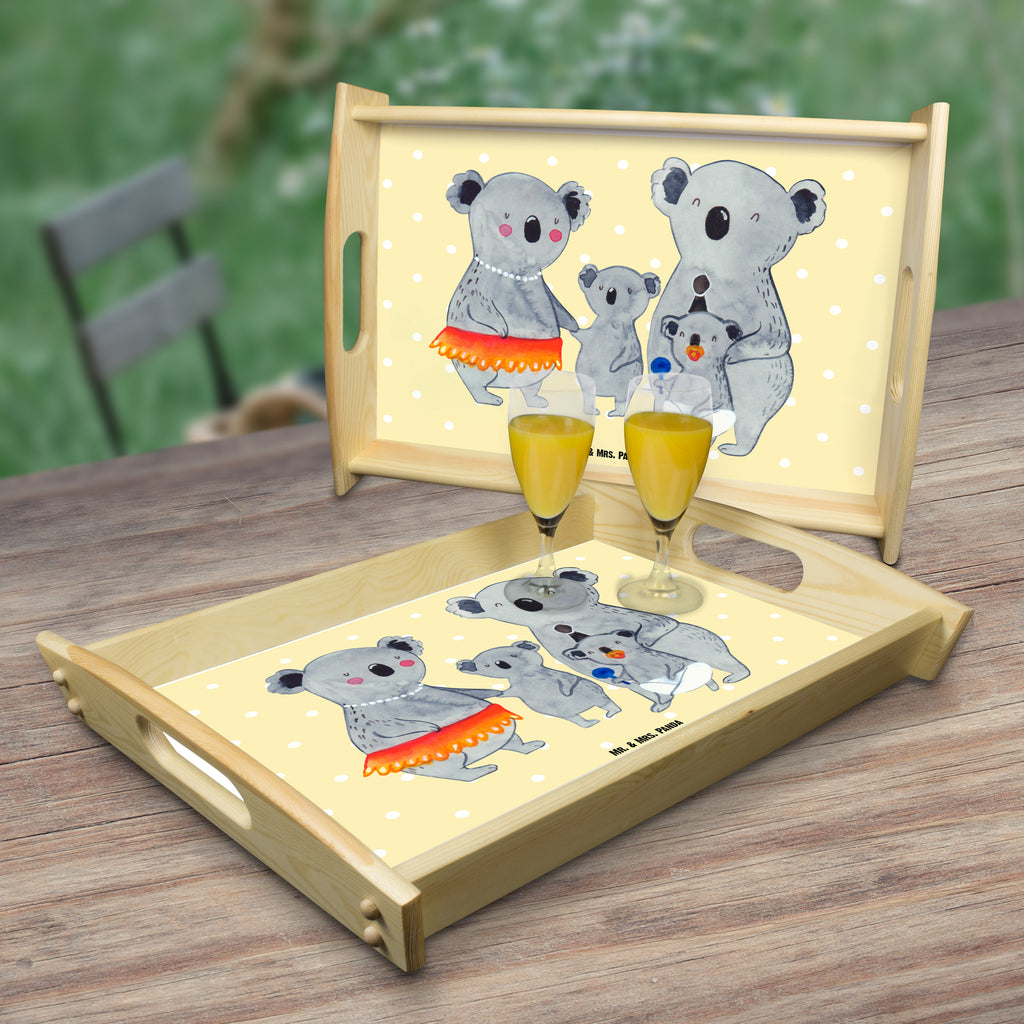 Serviertablett Koala Familie Tablett, Holztablett, Küchentablett, Dekotablett, Frühstückstablett, Familie, Vatertag, Muttertag, Bruder, Schwester, Mama, Papa, Oma, Opa, Koala, Koalas, Family, Kinder, Geschwister, Familienleben