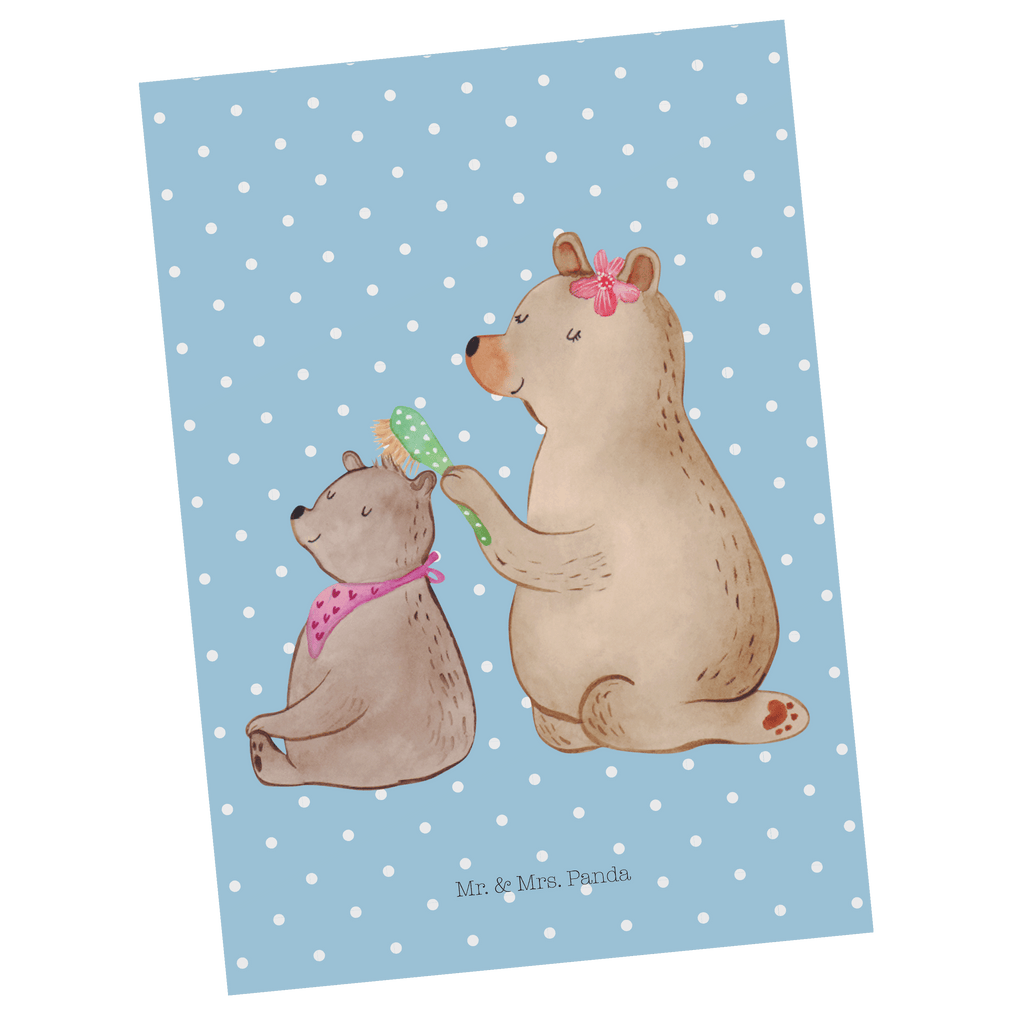 Postkarte Bär mit Kind Geschenkkarte, Grußkarte, Karte, Einladung, Ansichtskarte, Geburtstagskarte, Einladungskarte, Familie, Vatertag, Muttertag, Bruder, Schwester, Mama, Papa, Oma, Opa, Geschenk, Mutti, Mutter