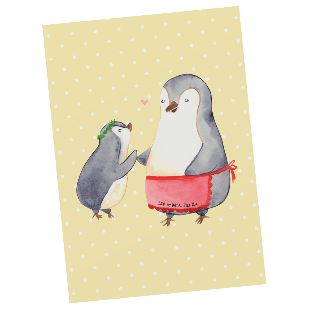 Postkarte Pinguin mit Kind Geschenkkarte, Grußkarte, Karte, Einladung, Ansichtskarte, Geburtstagskarte, Einladungskarte, Familie, Vatertag, Muttertag, Bruder, Schwester, Mama, Papa, Oma, Opa, Geschenk, Mami, Mutti, Mutter, Geburststag