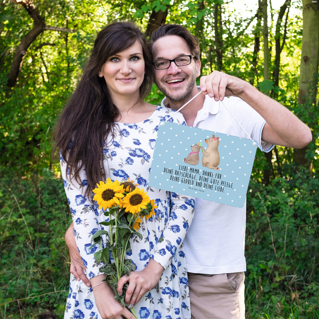 Deko Schild Bär mit Kind Dekoschild, Deko Schild, Schild, Tür Schild, Türschild, Holzschild, Wandschild, Wanddeko, Familie, Vatertag, Muttertag, Bruder, Schwester, Mama, Papa, Oma, Opa, Geschenk, Mutti, Mutter
