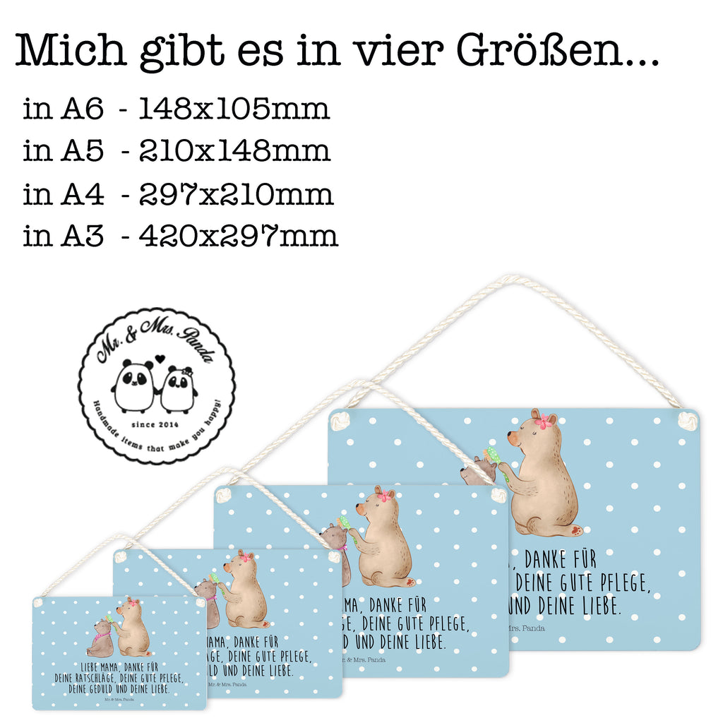 Deko Schild Bär mit Kind Dekoschild, Deko Schild, Schild, Tür Schild, Türschild, Holzschild, Wandschild, Wanddeko, Familie, Vatertag, Muttertag, Bruder, Schwester, Mama, Papa, Oma, Opa, Geschenk, Mutti, Mutter