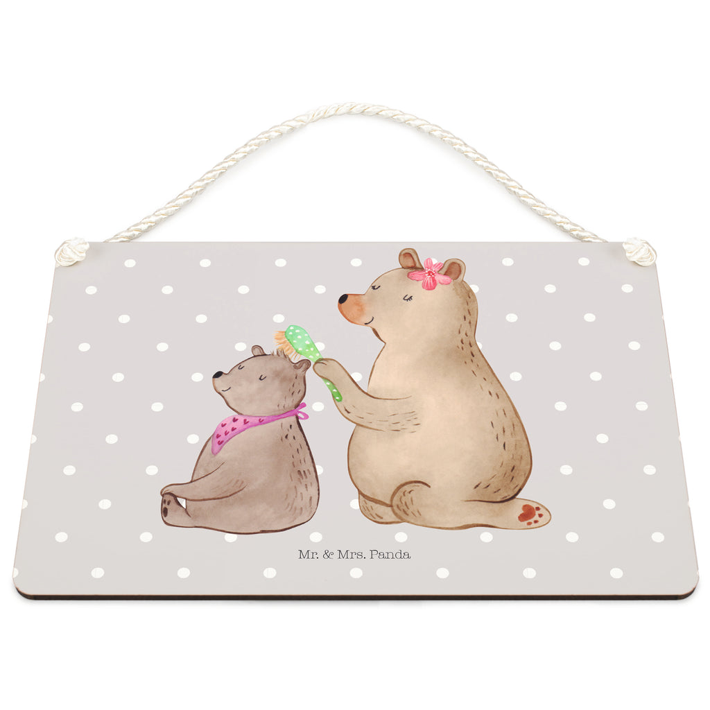 Deko Schild Bär mit Kind Dekoschild, Deko Schild, Schild, Tür Schild, Türschild, Holzschild, Wandschild, Wanddeko, Familie, Vatertag, Muttertag, Bruder, Schwester, Mama, Papa, Oma, Opa, Geschenk, Mutti, Mutter