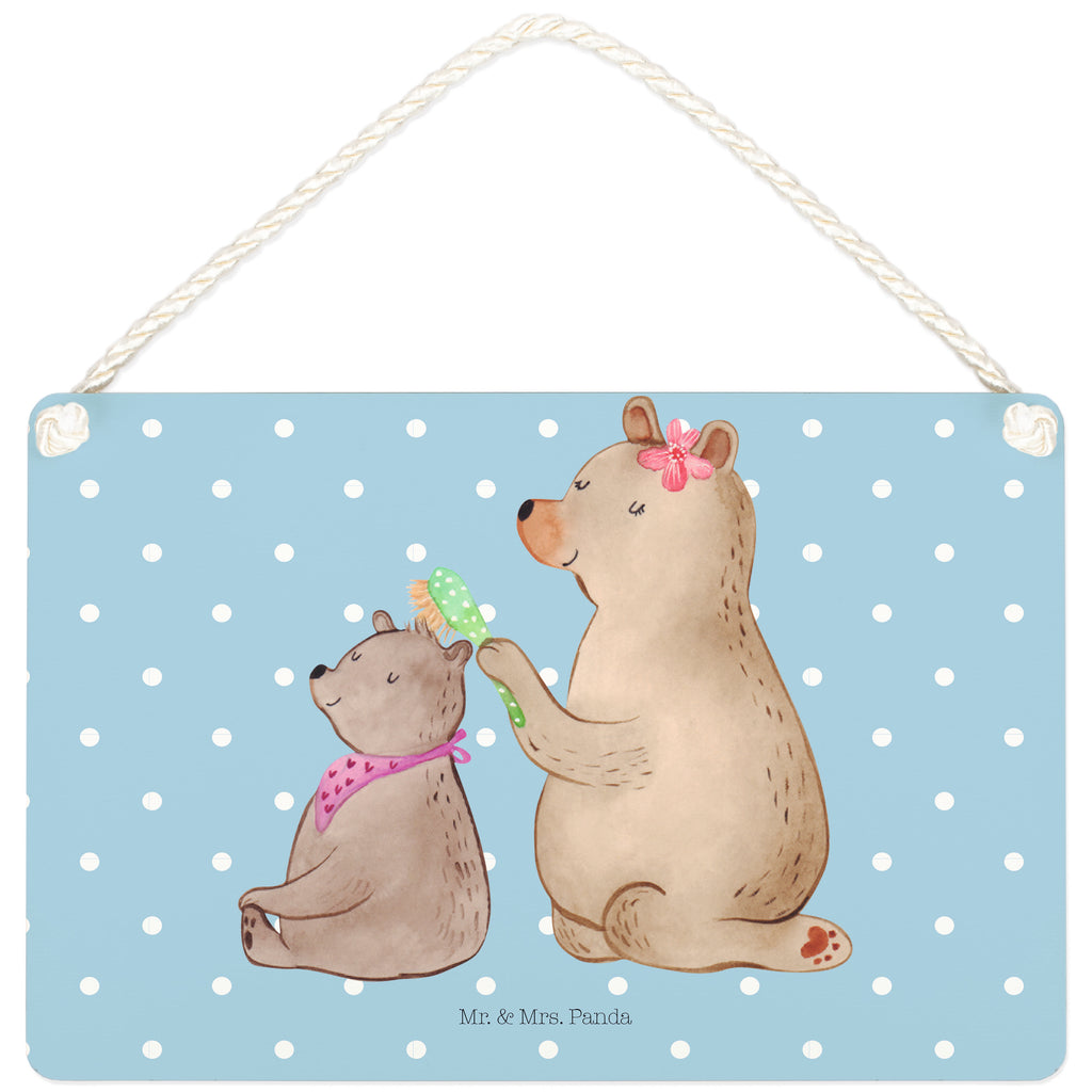 Deko Schild Bär mit Kind Dekoschild, Deko Schild, Schild, Tür Schild, Türschild, Holzschild, Wandschild, Wanddeko, Familie, Vatertag, Muttertag, Bruder, Schwester, Mama, Papa, Oma, Opa, Geschenk, Mutti, Mutter