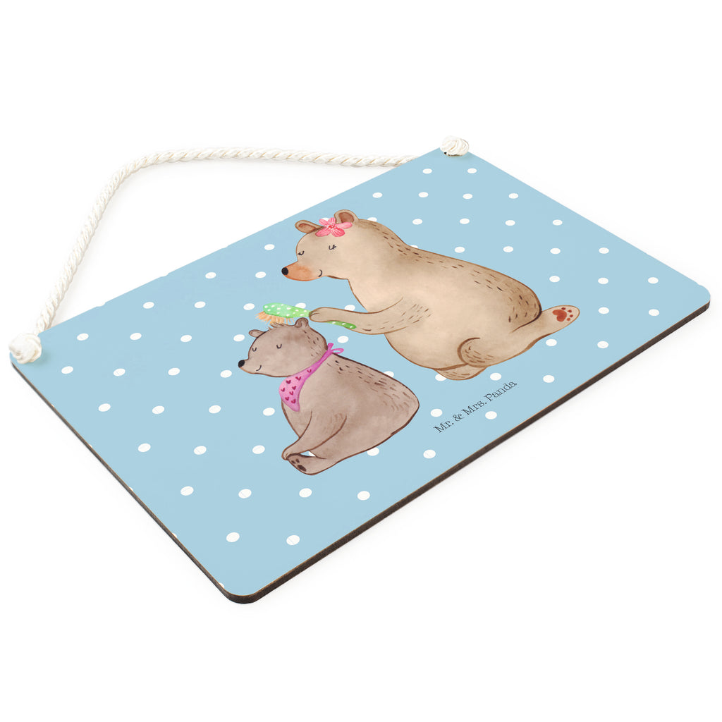 Deko Schild Bär mit Kind Dekoschild, Deko Schild, Schild, Tür Schild, Türschild, Holzschild, Wandschild, Wanddeko, Familie, Vatertag, Muttertag, Bruder, Schwester, Mama, Papa, Oma, Opa, Geschenk, Mutti, Mutter