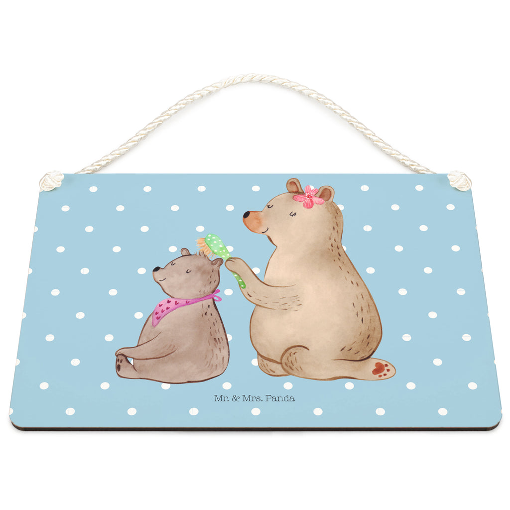 Deko Schild Bär mit Kind Dekoschild, Deko Schild, Schild, Tür Schild, Türschild, Holzschild, Wandschild, Wanddeko, Familie, Vatertag, Muttertag, Bruder, Schwester, Mama, Papa, Oma, Opa, Geschenk, Mutti, Mutter