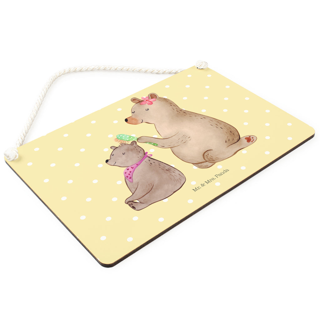Deko Schild Bär mit Kind Dekoschild, Deko Schild, Schild, Tür Schild, Türschild, Holzschild, Wandschild, Wanddeko, Familie, Vatertag, Muttertag, Bruder, Schwester, Mama, Papa, Oma, Opa, Geschenk, Mutti, Mutter