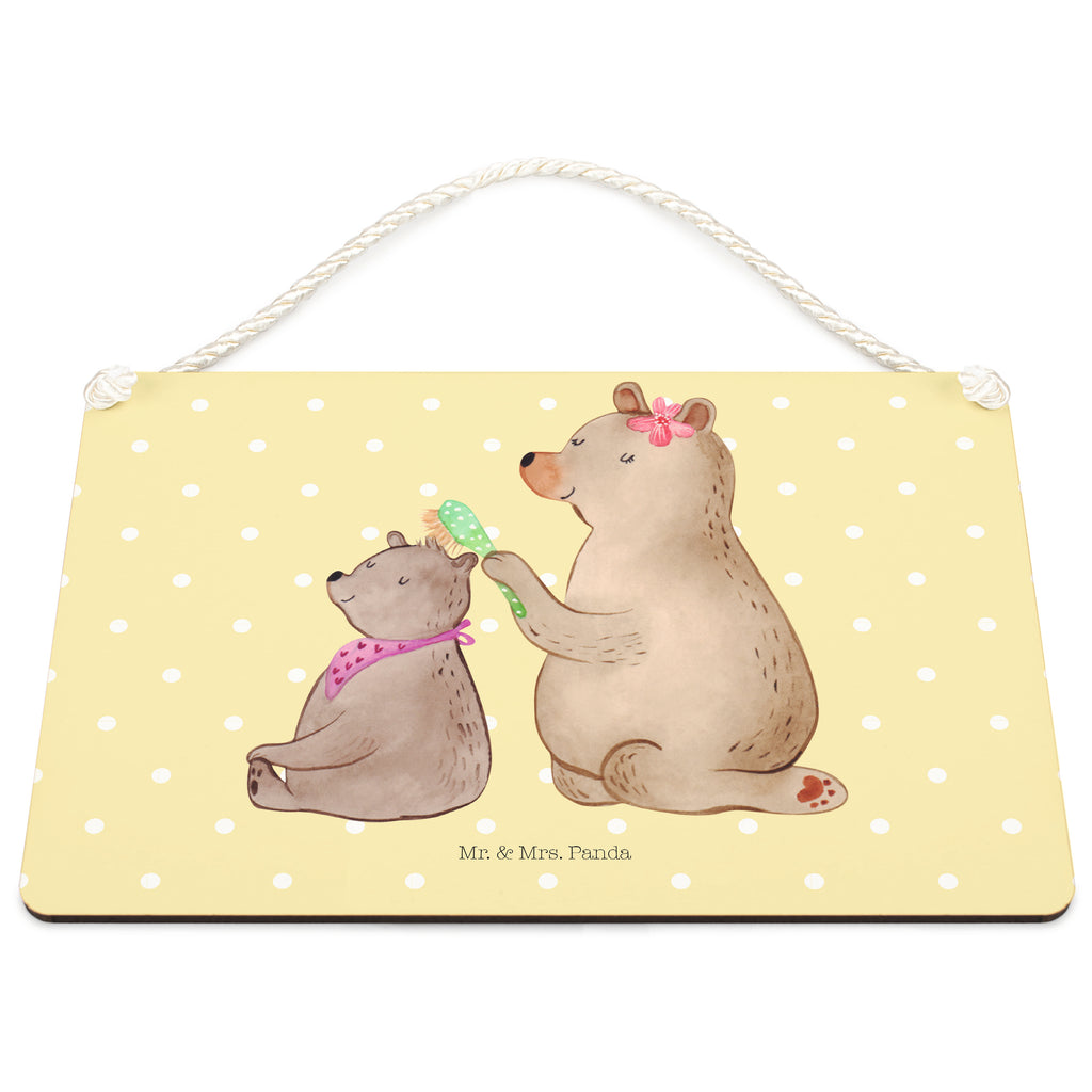 Deko Schild Bär mit Kind Dekoschild, Deko Schild, Schild, Tür Schild, Türschild, Holzschild, Wandschild, Wanddeko, Familie, Vatertag, Muttertag, Bruder, Schwester, Mama, Papa, Oma, Opa, Geschenk, Mutti, Mutter