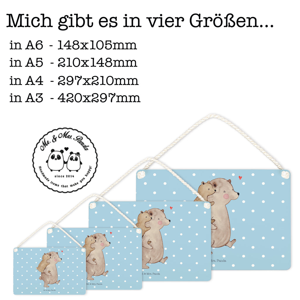 Deko Schild Papa Bär Dekoschild, Deko Schild, Schild, Tür Schild, Türschild, Holzschild, Wandschild, Wanddeko, Familie, Vatertag, Muttertag, Bruder, Schwester, Mama, Papa, Oma, Opa, Geschenk, Vater, Papi, Vati, Onkel, Geburtstag