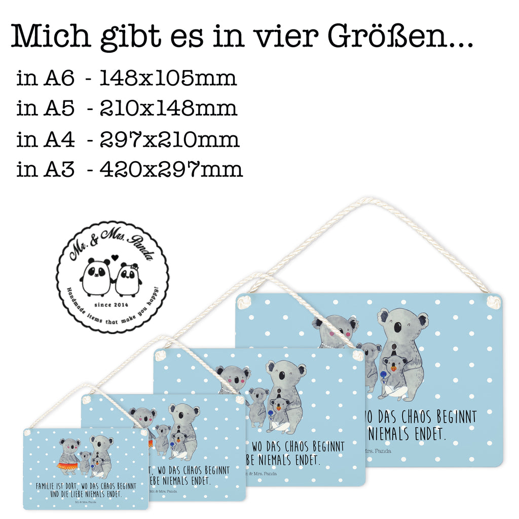 Deko Schild Koala Familie Dekoschild, Deko Schild, Schild, Tür Schild, Türschild, Holzschild, Wandschild, Wanddeko, Familie, Vatertag, Muttertag, Bruder, Schwester, Mama, Papa, Oma, Opa, Koala, Koalas, Family, Kinder, Geschwister, Familienleben
