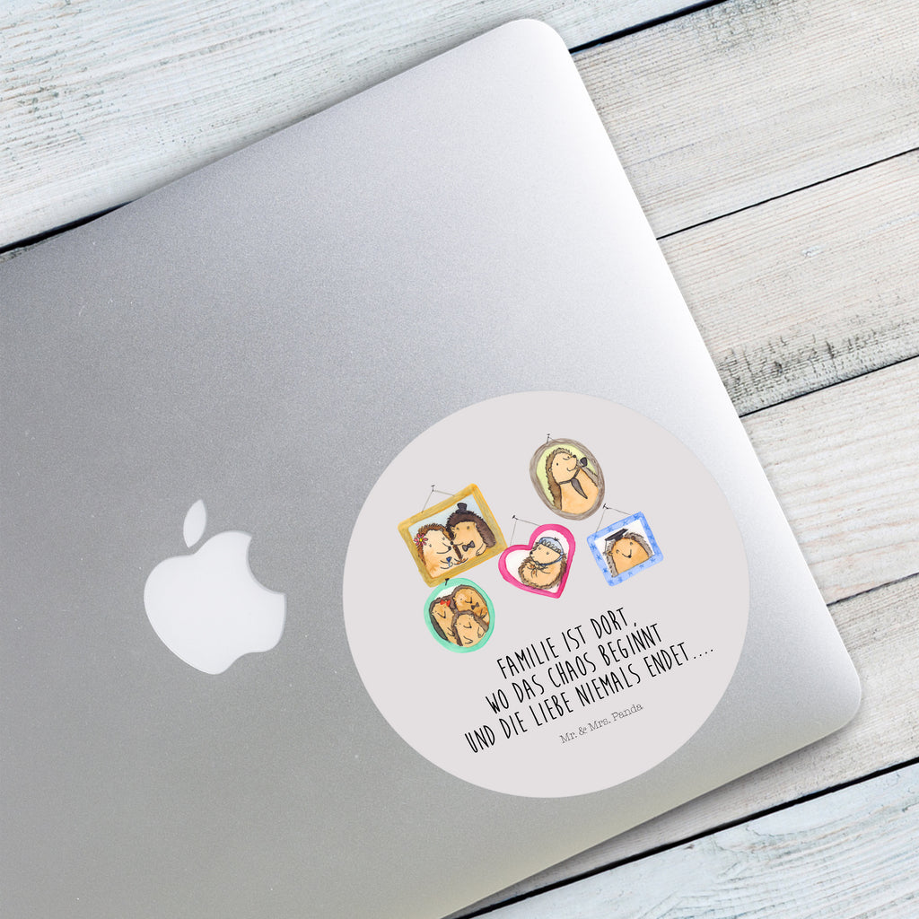 120mm Rund Aufkleber Igel Familie Sticker, Aufkleber, Etikett, Kinder, rund, Familie, Vatertag, Muttertag, Bruder, Schwester, Mama, Papa, Oma, Opa, Liebe, Igel, Bilder, Zusammenhalt, Glück