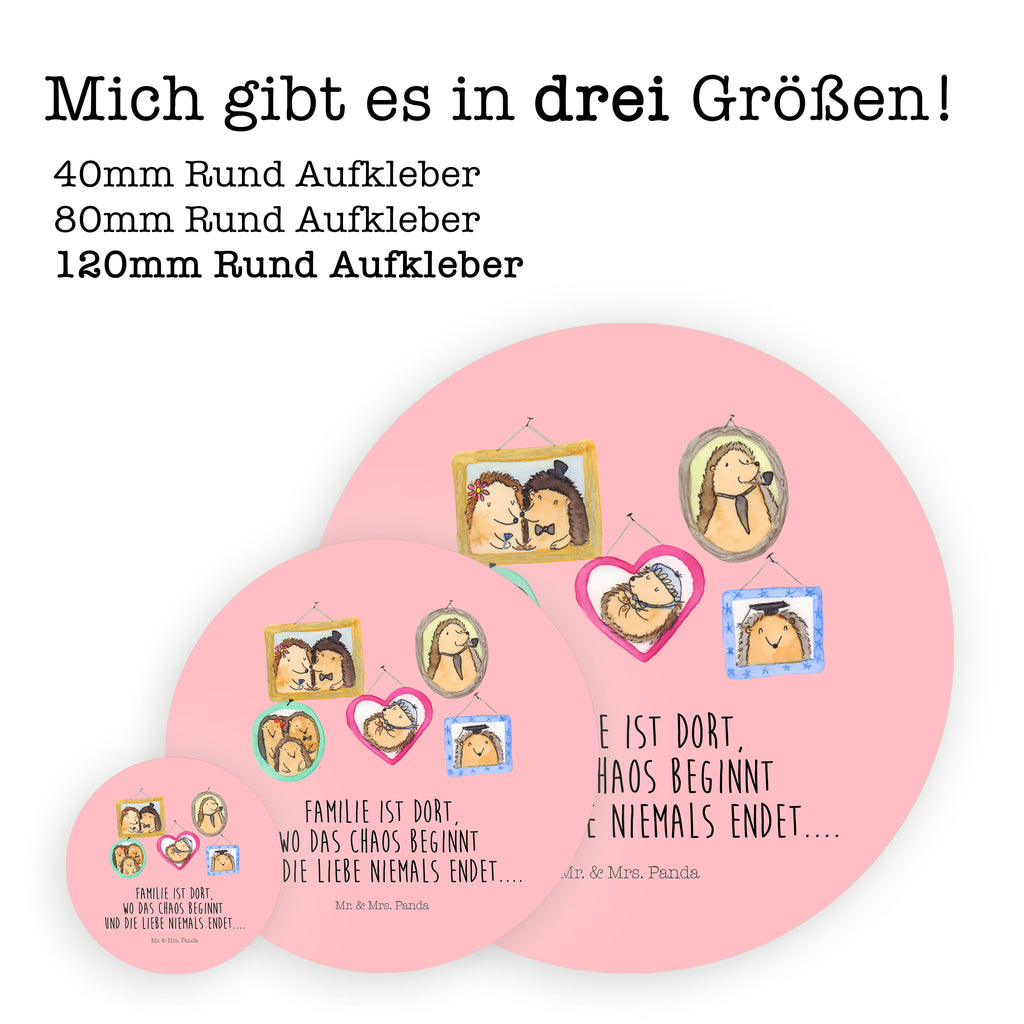 120mm Rund Aufkleber Igel Familie Sticker, Aufkleber, Etikett, Kinder, rund, Familie, Vatertag, Muttertag, Bruder, Schwester, Mama, Papa, Oma, Opa, Liebe, Igel, Bilder, Zusammenhalt, Glück