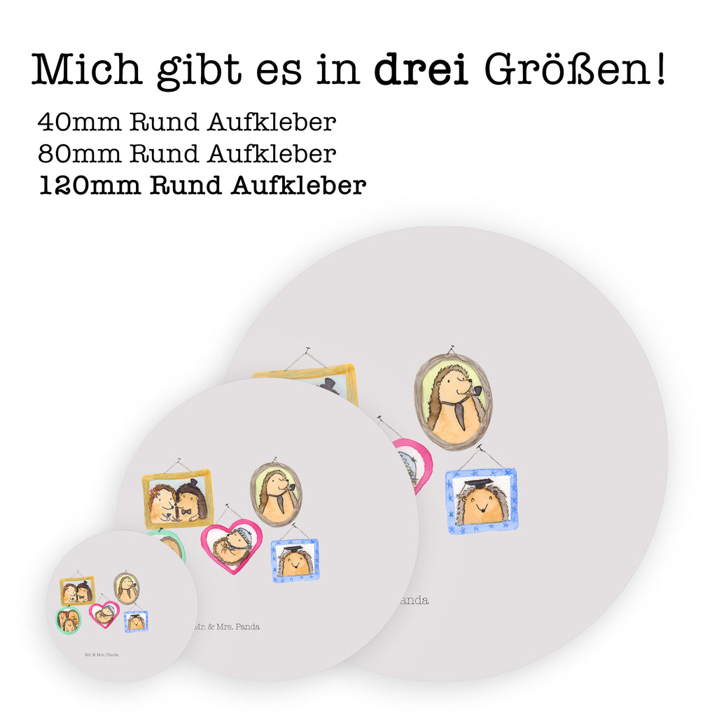 120mm Rund Aufkleber Igel Familie Sticker, Aufkleber, Etikett, Kinder, rund, Familie, Vatertag, Muttertag, Bruder, Schwester, Mama, Papa, Oma, Opa, Liebe, Igel, Bilder, Zusammenhalt, Glück