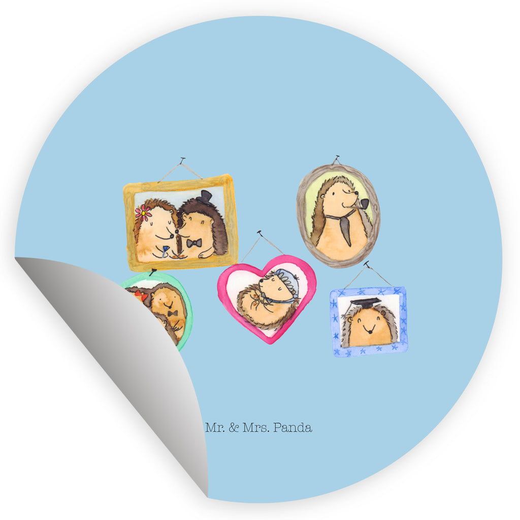 120mm Rund Aufkleber Igel Familie Sticker, Aufkleber, Etikett, Kinder, rund, Familie, Vatertag, Muttertag, Bruder, Schwester, Mama, Papa, Oma, Opa, Liebe, Igel, Bilder, Zusammenhalt, Glück