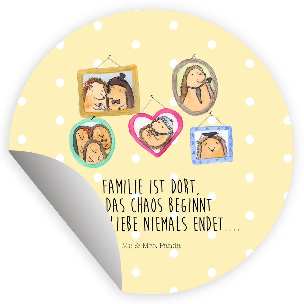 80mm Rund Aufkleber Igel Familie Sticker, Aufkleber, Etikett, Familie, Vatertag, Muttertag, Bruder, Schwester, Mama, Papa, Oma, Opa, Liebe, Igel, Bilder, Zusammenhalt, Glück