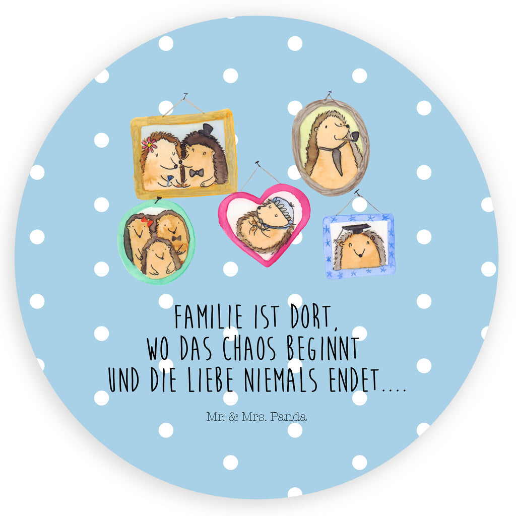 80mm Rund Aufkleber Igel Familie Sticker, Aufkleber, Etikett, Familie, Vatertag, Muttertag, Bruder, Schwester, Mama, Papa, Oma, Opa, Liebe, Igel, Bilder, Zusammenhalt, Glück