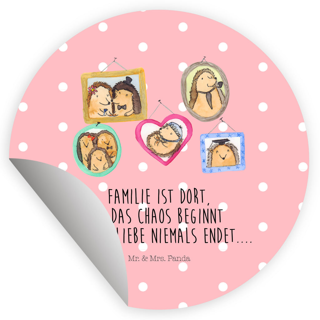 80mm Rund Aufkleber Igel Familie Sticker, Aufkleber, Etikett, Familie, Vatertag, Muttertag, Bruder, Schwester, Mama, Papa, Oma, Opa, Liebe, Igel, Bilder, Zusammenhalt, Glück