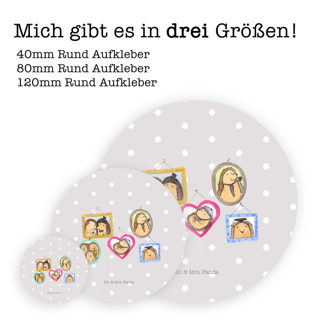 80mm Rund Aufkleber Igel Familie Sticker, Aufkleber, Etikett, Familie, Vatertag, Muttertag, Bruder, Schwester, Mama, Papa, Oma, Opa, Liebe, Igel, Bilder, Zusammenhalt, Glück