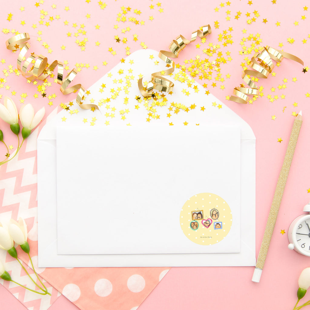 40mm Rund Aufkleber Igel Familie Sticker, Aufkleber, Etikett, Familie, Vatertag, Muttertag, Bruder, Schwester, Mama, Papa, Oma, Opa, Liebe, Igel, Bilder, Zusammenhalt, Glück