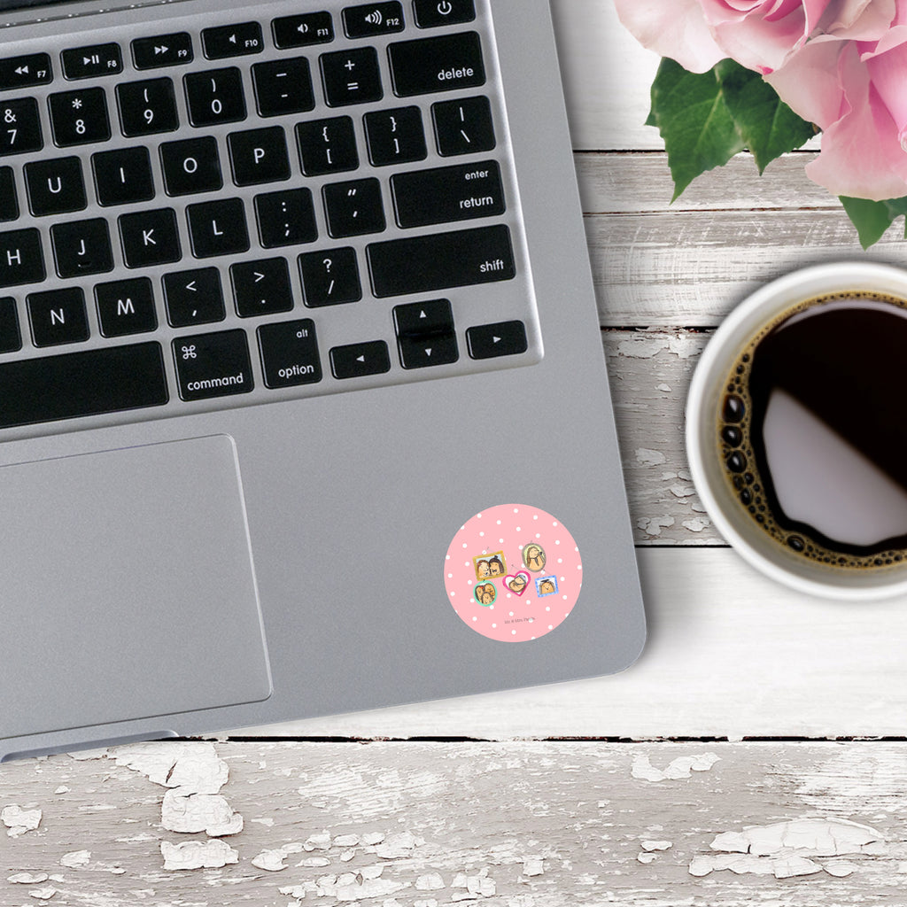 40mm Rund Aufkleber Igel Familie Sticker, Aufkleber, Etikett, Familie, Vatertag, Muttertag, Bruder, Schwester, Mama, Papa, Oma, Opa, Liebe, Igel, Bilder, Zusammenhalt, Glück