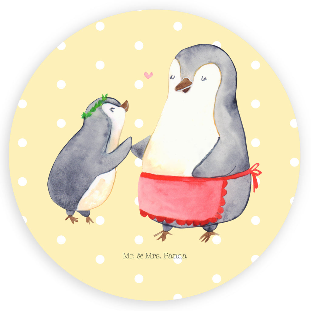 40mm Rund Aufkleber Pinguin mit Kind Sticker, Aufkleber, Etikett, Familie, Vatertag, Muttertag, Bruder, Schwester, Mama, Papa, Oma, Opa, Geschenk, Mami, Mutti, Mutter, Geburststag