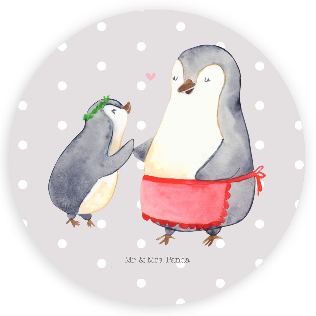 40mm Rund Aufkleber Pinguin mit Kind Sticker, Aufkleber, Etikett, Familie, Vatertag, Muttertag, Bruder, Schwester, Mama, Papa, Oma, Opa, Geschenk, Mami, Mutti, Mutter, Geburststag