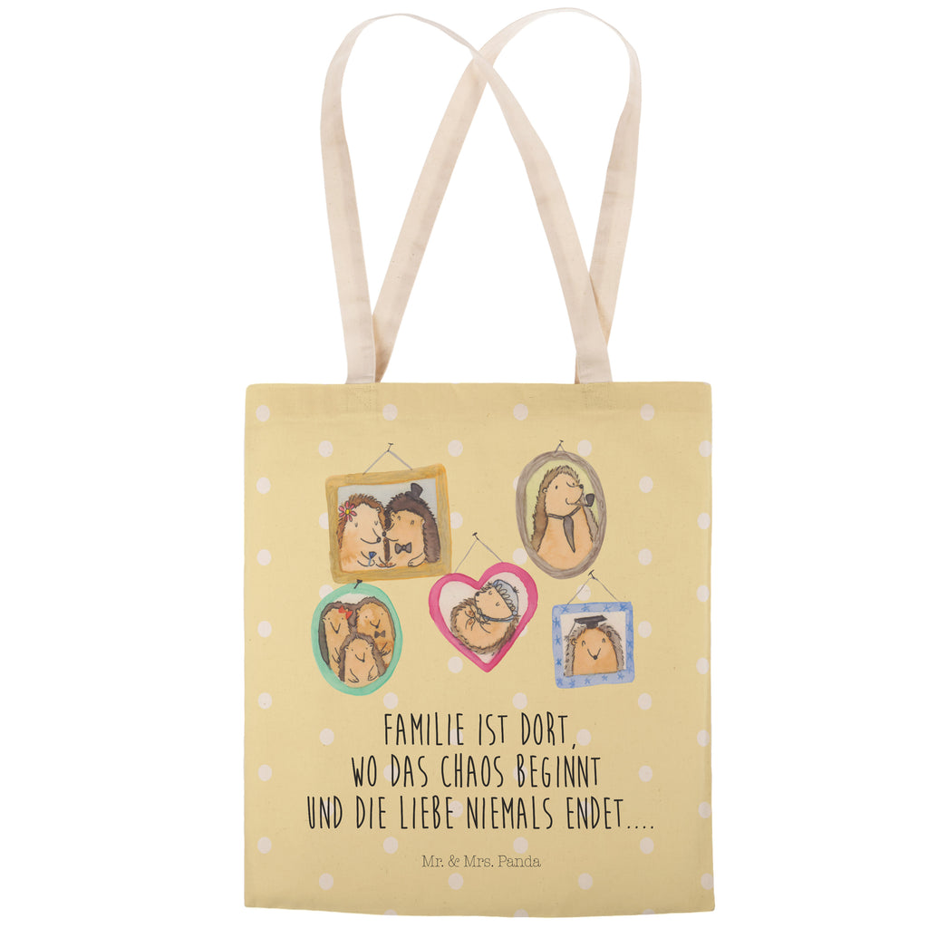 Einkaufstasche Igel Familie Tragetasche, Tasche, Beutel, Stofftasche, Baumwolltasche, Umhängetasche, Shopper, Familie, Vatertag, Muttertag, Bruder, Schwester, Mama, Papa, Oma, Opa, Liebe, Igel, Bilder, Zusammenhalt, Glück