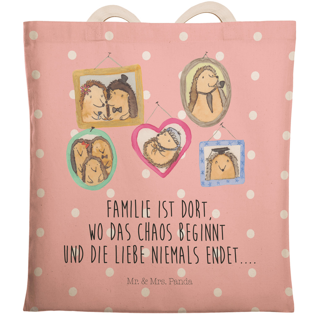 Einkaufstasche Igel Familie Tragetasche, Tasche, Beutel, Stofftasche, Baumwolltasche, Umhängetasche, Shopper, Familie, Vatertag, Muttertag, Bruder, Schwester, Mama, Papa, Oma, Opa, Liebe, Igel, Bilder, Zusammenhalt, Glück