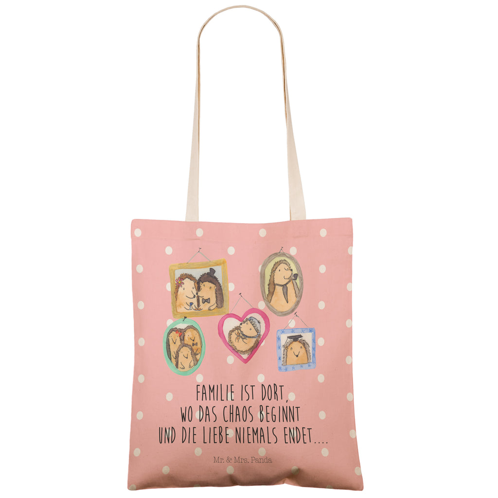 Einkaufstasche Igel Familie Tragetasche, Tasche, Beutel, Stofftasche, Baumwolltasche, Umhängetasche, Shopper, Familie, Vatertag, Muttertag, Bruder, Schwester, Mama, Papa, Oma, Opa, Liebe, Igel, Bilder, Zusammenhalt, Glück