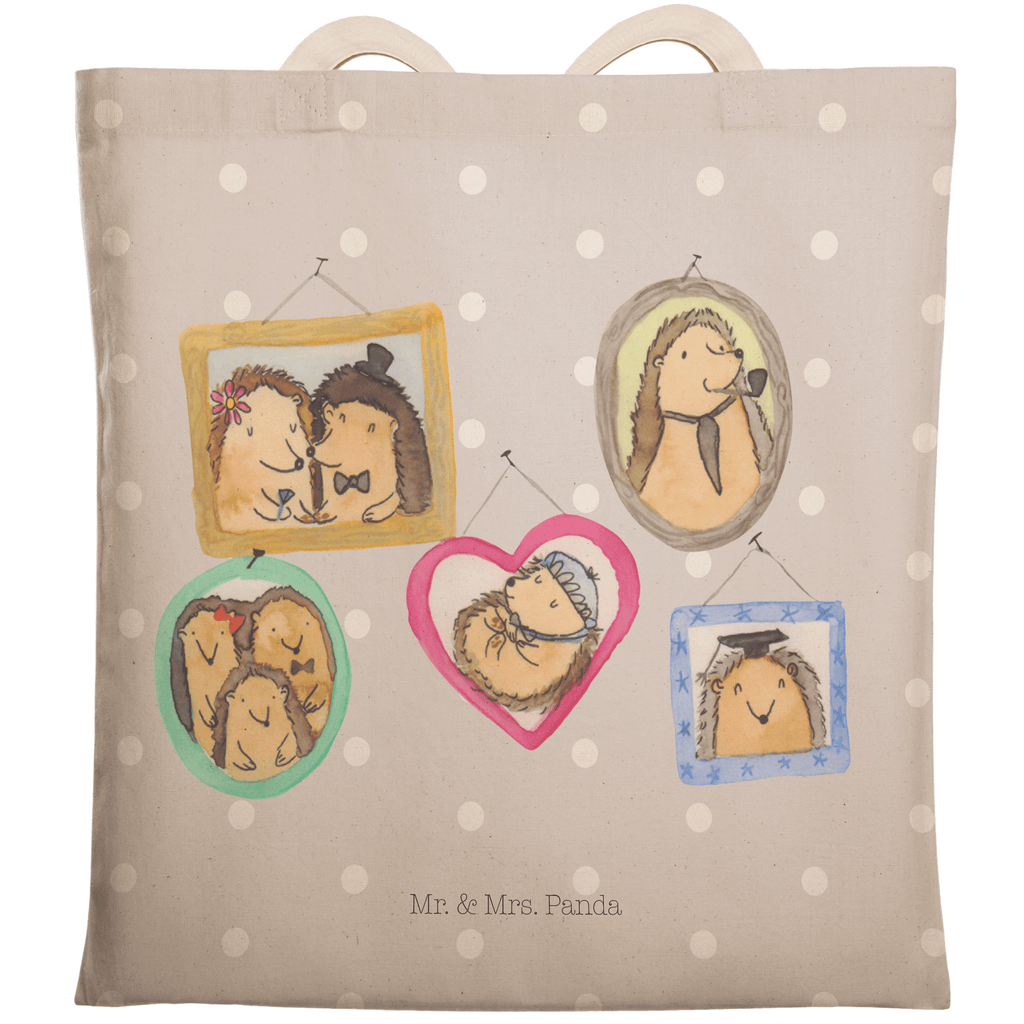 Einkaufstasche Igel Familie Tragetasche, Tasche, Beutel, Stofftasche, Baumwolltasche, Umhängetasche, Shopper, Familie, Vatertag, Muttertag, Bruder, Schwester, Mama, Papa, Oma, Opa, Liebe, Igel, Bilder, Zusammenhalt, Glück