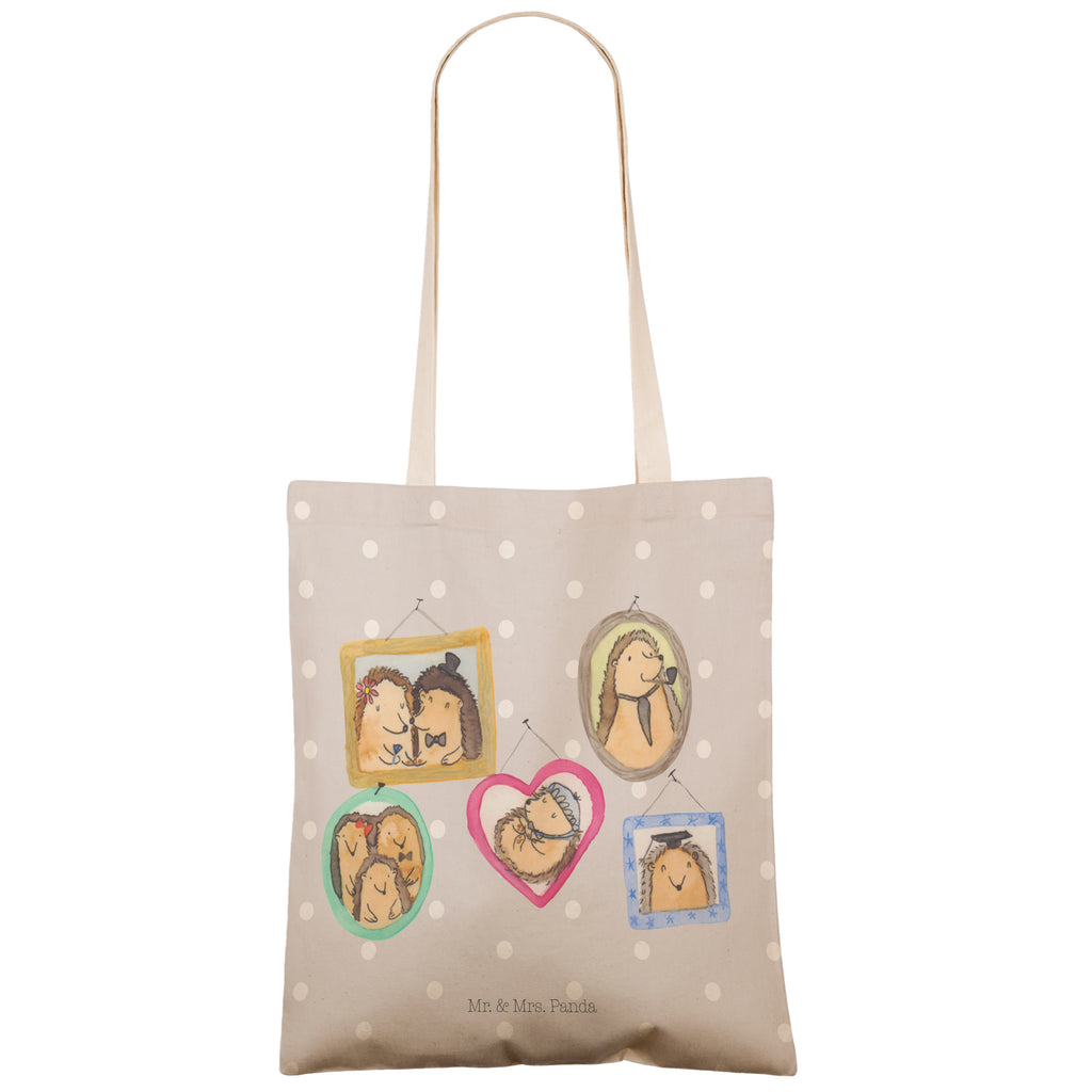 Einkaufstasche Igel Familie Tragetasche, Tasche, Beutel, Stofftasche, Baumwolltasche, Umhängetasche, Shopper, Familie, Vatertag, Muttertag, Bruder, Schwester, Mama, Papa, Oma, Opa, Liebe, Igel, Bilder, Zusammenhalt, Glück