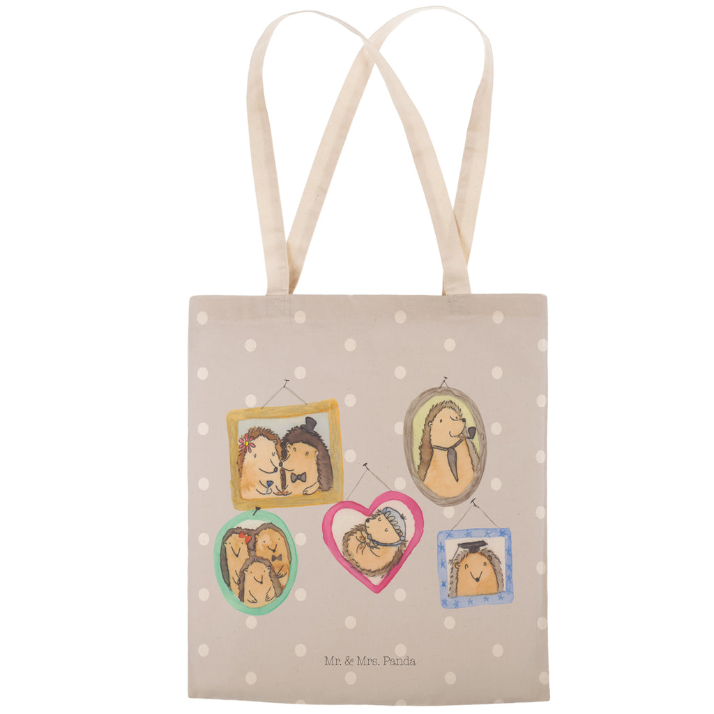 Einkaufstasche Igel Familie Tragetasche, Tasche, Beutel, Stofftasche, Baumwolltasche, Umhängetasche, Shopper, Familie, Vatertag, Muttertag, Bruder, Schwester, Mama, Papa, Oma, Opa, Liebe, Igel, Bilder, Zusammenhalt, Glück