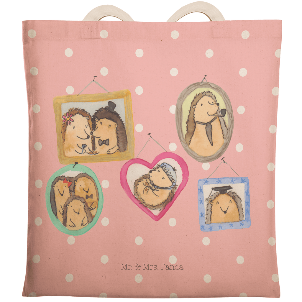Einkaufstasche Igel Familie Tragetasche, Tasche, Beutel, Stofftasche, Baumwolltasche, Umhängetasche, Shopper, Familie, Vatertag, Muttertag, Bruder, Schwester, Mama, Papa, Oma, Opa, Liebe, Igel, Bilder, Zusammenhalt, Glück