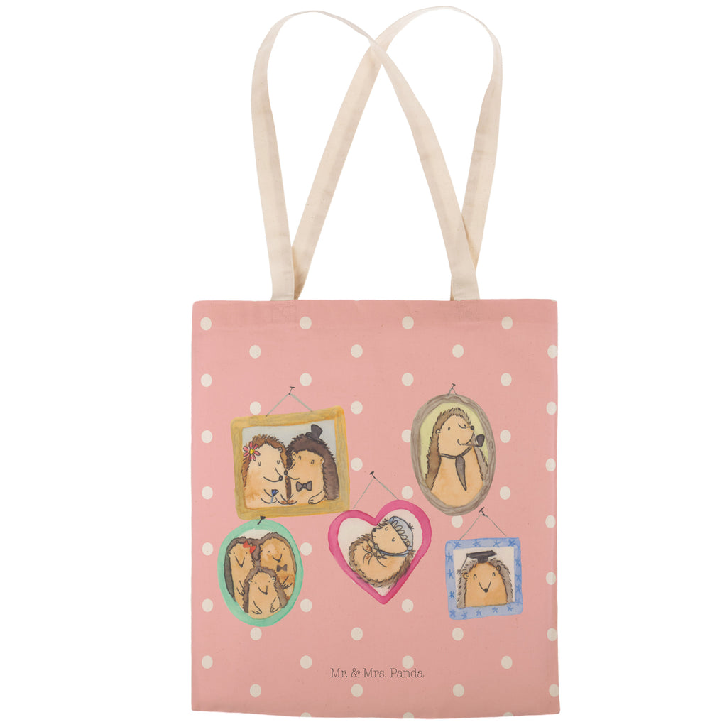 Einkaufstasche Igel Familie Tragetasche, Tasche, Beutel, Stofftasche, Baumwolltasche, Umhängetasche, Shopper, Familie, Vatertag, Muttertag, Bruder, Schwester, Mama, Papa, Oma, Opa, Liebe, Igel, Bilder, Zusammenhalt, Glück